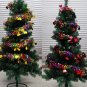 Christmas Tree Ornament Ribbon Garland With Love Heart Christmas Decoration