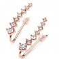 Rhinestone Crystal Ear Cuff Earrings 18K Rose Gold Plated