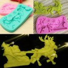 3D Christmas Santa Claus Reindeer Silicone Cake Mold Fondant Cake Chocolate Mould