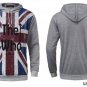 Men Fall Winter Cotton Polyester Union Flag Hoodie T-shirt Sweatershirt