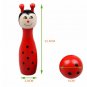 Wooden Bowling Ball Skittle Game Cute Animal Shape For Kids Children Toys Gift