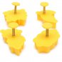 4PCS Maple Leaf Plunger Cookie Cutter Biscuit Fondant Cake Mold Baking Tool