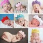 Newborn Baby Winter Girl Boy Crochet Knit Crown Photography Accessories Hair Head