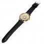 Casual Men Hollow Dial PU Leather Band Analog Quartz Wrist Watch