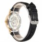 Casual Men Hollow Dial PU Leather Band Analog Quartz Wrist Watch