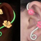 Creative Luminous Ear Clip Animal Flower Wrap Earring Cuff