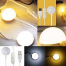 6 LED Magnetic Tape Metal Base USB Reading Night Light With Switch