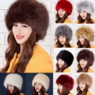 Fluffy Faux Fox Fur Russian Cossack Style Winter Hat Warm Cap
