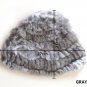 Ladies Fluffy Russian Cossack Hats Rabbit Fur Knitted Ski Cap