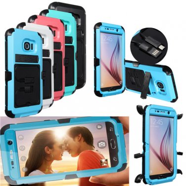 CP PC+Silicone Dual Hybrid Shockproof Case Cover For Samsung Galaxy S6