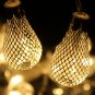 2M 20 LED Battery Powered Metal Raindrop String Light Home Wedding Party Christmas Decor