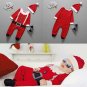 2Pcs Toddler Baby Boy Girl Kids Christmas Outfits Romper Hat Santa Set