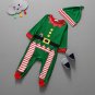 2Pcs Toddler Baby Boy Girl Kids Christmas Outfits Romper Hat Santa Set