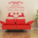 Merry Christmas Elk Wall Window Sticker Removable Home Decoration
