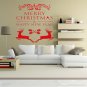 Merry Christmas Elk Wall Window Sticker Removable Home Decoration