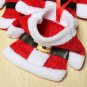 3 Sets Santa Claus Christmas Fork Spoon Cutlery Holder Decor