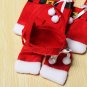 3 Sets Santa Claus Christmas Fork Spoon Cutlery Holder Decor