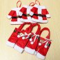 3 Sets Santa Claus Christmas Fork Spoon Cutlery Holder Decor