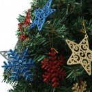 6pcs Star Snowflake Christmas Hanging Decoration Tree