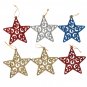 6pcs Star Snowflake Christmas Hanging Decoration Tree