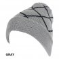Male Knitted Slouch Beanie Hat Grid Twill Square Double Layer Elastic Outdoor Cap