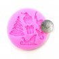 Christmas Silicone Fondant Cake Mold Christmas Tree Gift Deer Sled Mould