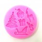 Christmas Silicone Fondant Cake Mold Christmas Tree Gift Deer Sled Mould