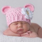 Cute Winter Baby Photograph Knit Crochet Beanie Hat Solid Flower Head