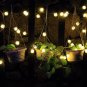 4.8M Solar Warm White Colorul 20 LED Garden Patio Decorative Ball Fuzz Fairy String Lights
