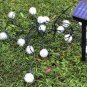 4.8M Solar Warm White Colorul 20 LED Garden Patio Decorative Ball Fuzz Fairy String Lights