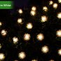 4.8M Solar Warm White Colorul 20 LED Garden Patio Decorative Ball Fuzz Fairy String Lights