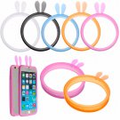 Universal Rabbit Bumper Case Fluorescent Protective Silicone Bracelet For Mobile Phone