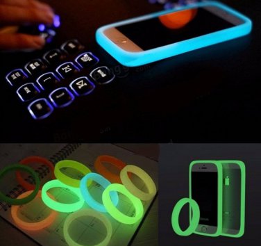 Universal Bumper Case Fluorescent Protective Silicone Bracelet For Mobile Phone