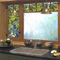 Grapevine Static Window PVC Films Glass Sticker Non-glue Fork Art Glass Window Decals