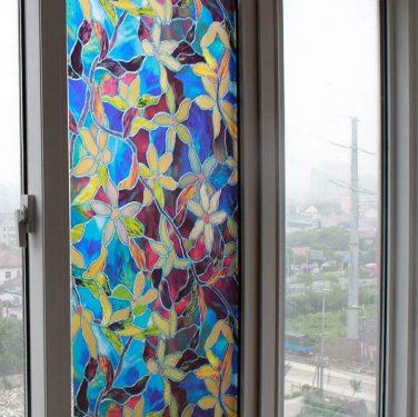 Static Window PVC Films Window Decals Non-glue Fork Art Glass Bathroom