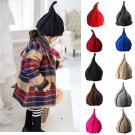 Cute Solid Winter Warmer Twisted Crochet Calotte Gorro Knitted Hat Pointed Cap Acrylic Beanie