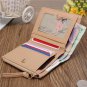 Graffiti Printed Short Wallet Girls 3D Animals Cat Purse Card Holder Coin Bags