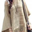 Casual Tassel Hollow Out Batwing Sleeve Loose Sweater