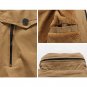 Mens Fashion Stand Collar Thick Warm Jacket Cotton Solid Colar Korean Style Trench Coat