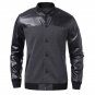 Men Fall Winter Button PU Leather Sleeve Stand-collar Coat Jacket