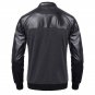 Men Fall Winter Button PU Leather Sleeve Stand-collar Coat Jacket