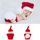 Santa Claus Baby Christmas Beanie Handmade Suit Crochet Knit Costume Photography