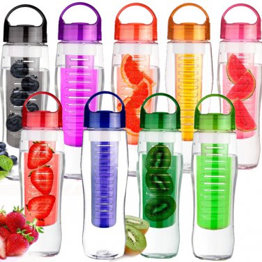 700ML Sports Plastic Fruit Infuser Water Bottle Cup BPA Free Filter