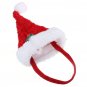2pcs Christmas Pet Cat Dog Santa Hat Collar With Bell Christmas Costume Set