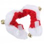 2pcs Christmas Pet Cat Dog Santa Hat Collar With Bell Christmas Costume Set