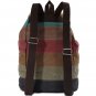 Stripe Canvas Backpack Casual Drawstring Rucksack Students School Bags Satchel