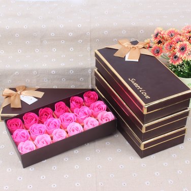 18Pcs Rose Soap Flower Bath Romantic Shower Soap Petals Wedding Decoration Gifts