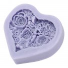 3D Heart Rose Flower Silicone Chocolate Mould Fondant Candle Soap Mold