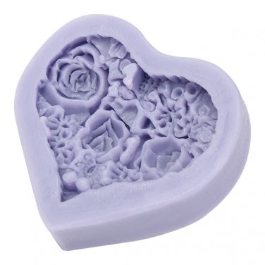 3D Heart Rose Flower Silicone Chocolate Mould Fondant Candle Soap Mold