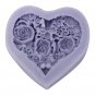 3D Heart Rose Flower Silicone Chocolate Mould Fondant Candle Soap Mold